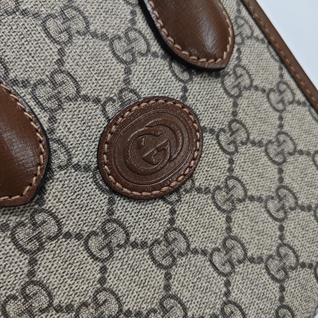 Retro Mini Monogram Coated Canvas Beige