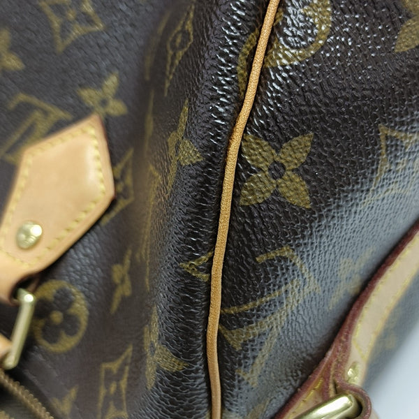SPEEDY 30 Monogram Coated Canvas Brown