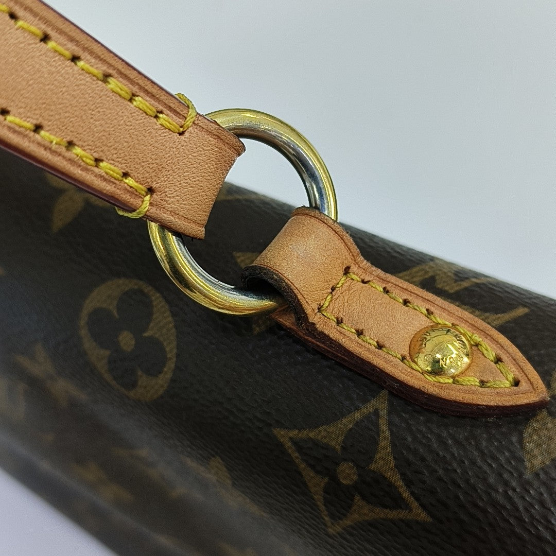 CLUNY PM Monogram Coated Canvas Brown