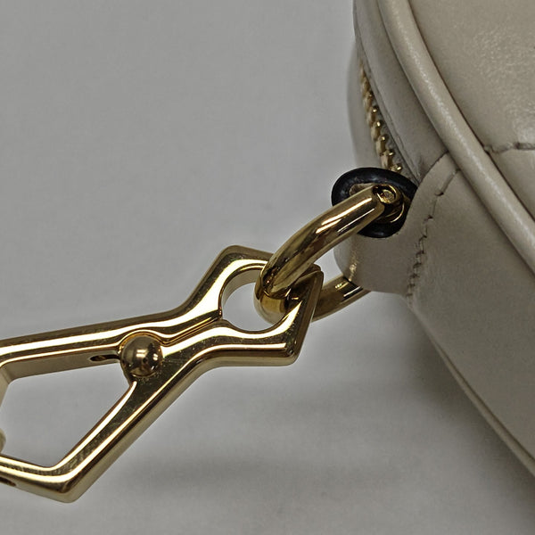 GG Marmont Small Quilted Calfskin White