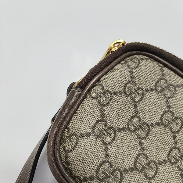 Ophidia Mini Monogram Coated Canvas Beige