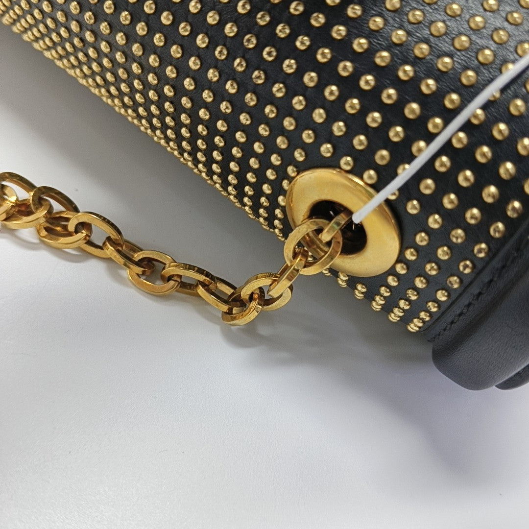 Calfskin Shoulder Bag Black