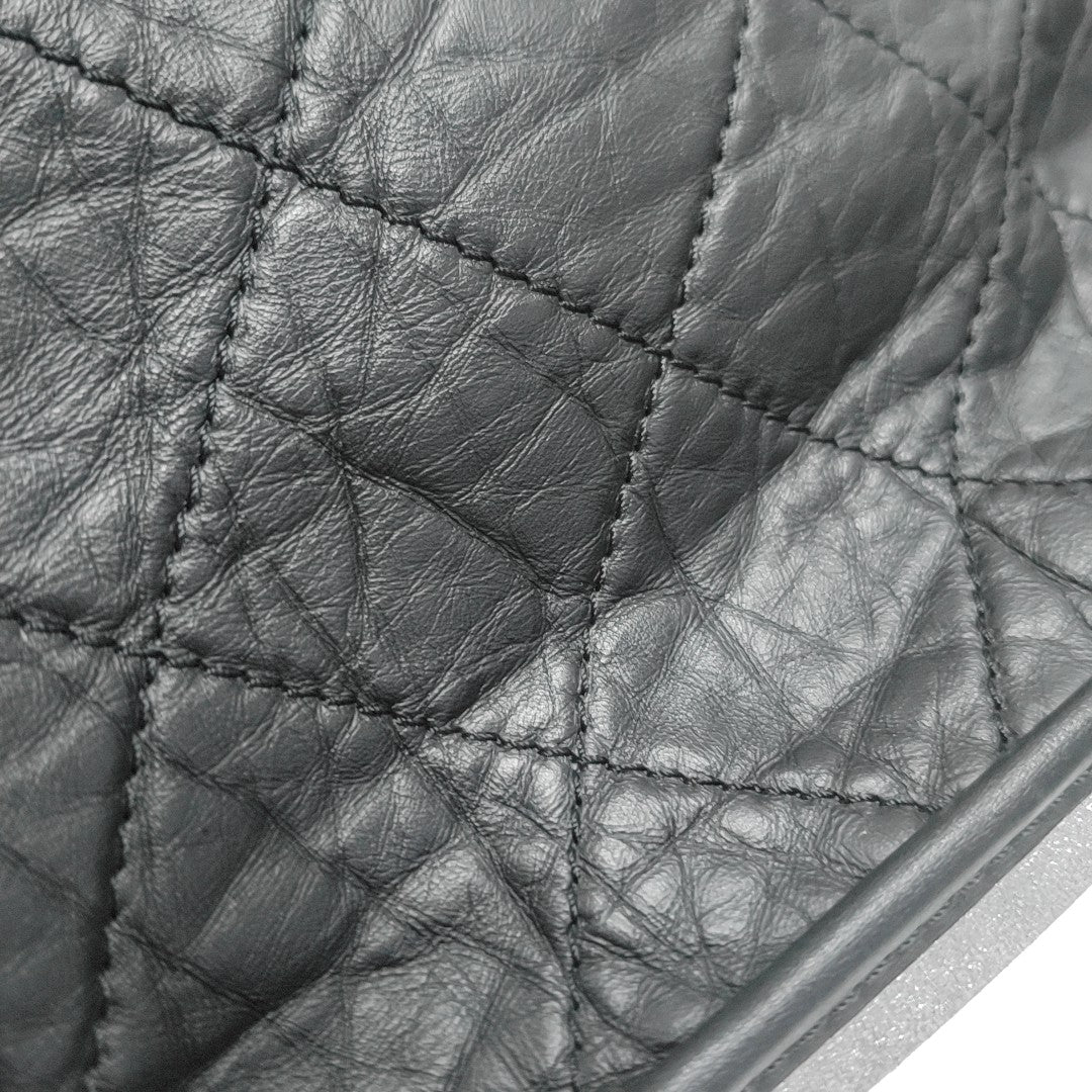 Quilted Calfskin Shoulder Bag Black