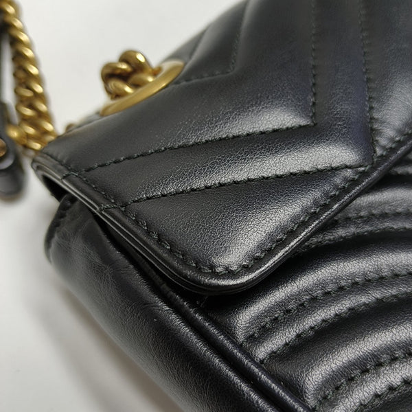 GG Marmont Small Quilted Calfskin Black