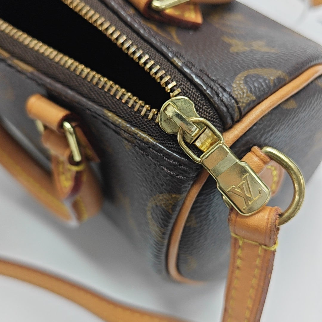 SPEEDY Nano Monogram Coated Canvas Brown