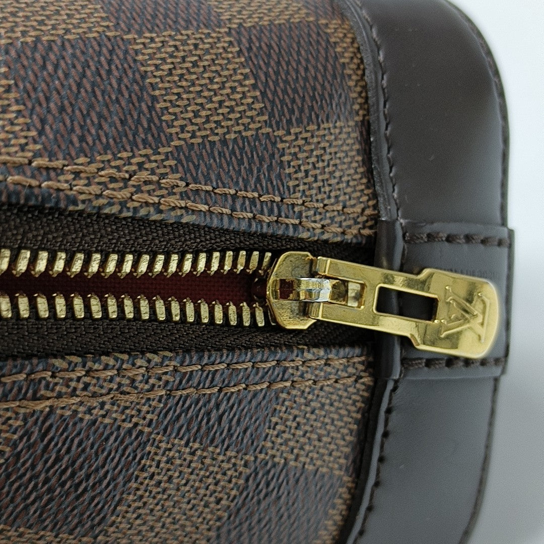 ALMA BB Damier Ebene Coated Canvas Brown