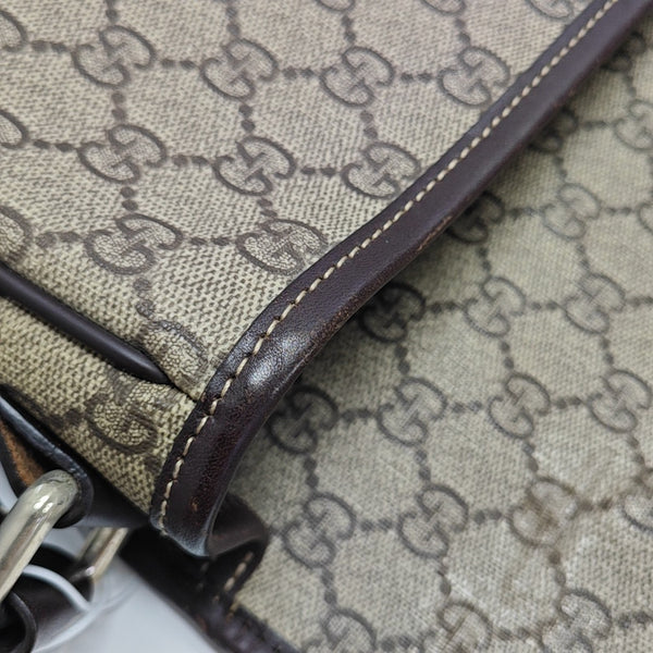 Monogram Coated Canvas Shoulder Bag Beige
