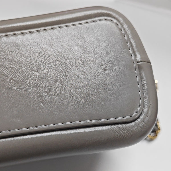 GABRIELLE Medium Quilted Calfskin Gray