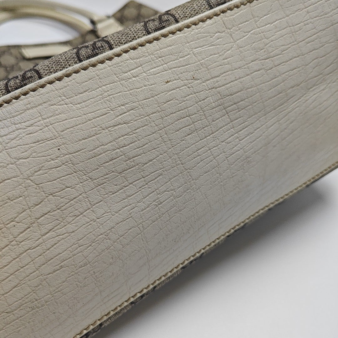 Monogram Coated Canvas Tote Bag Beige