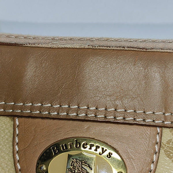 Coated Canvas Tote Bag Brown
