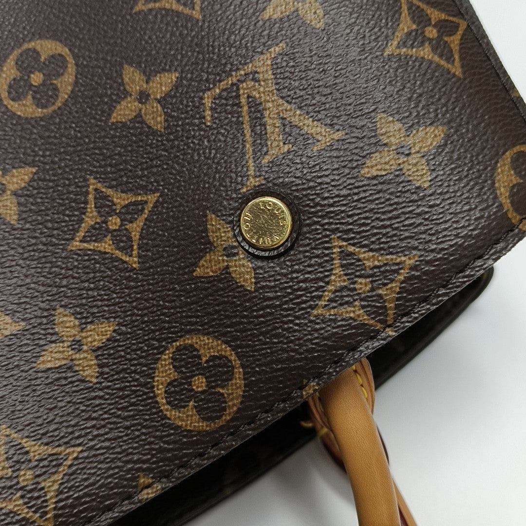 MONTAIGNE Monogram Coated Canvas Brown