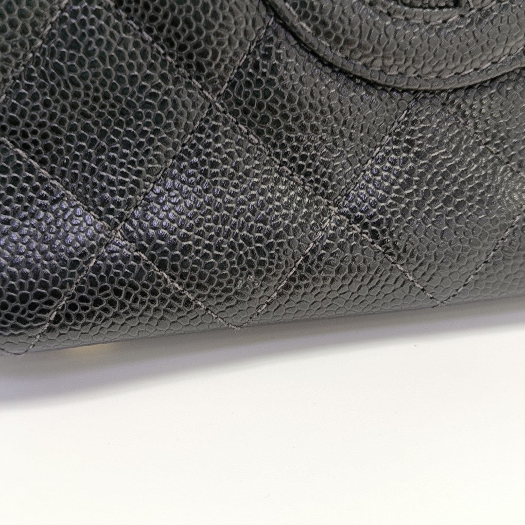 CHANEL PETITE Quilted Grained Calfskin Black