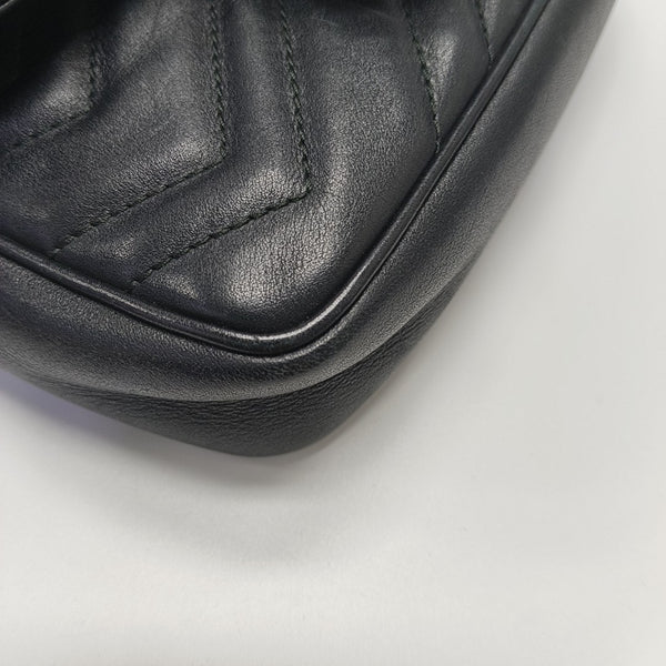 GG Marmont Mini Quilted Calfskin Black