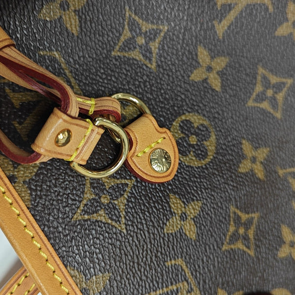 NEVERFULL MM Monogram Coated Canvas Brown
