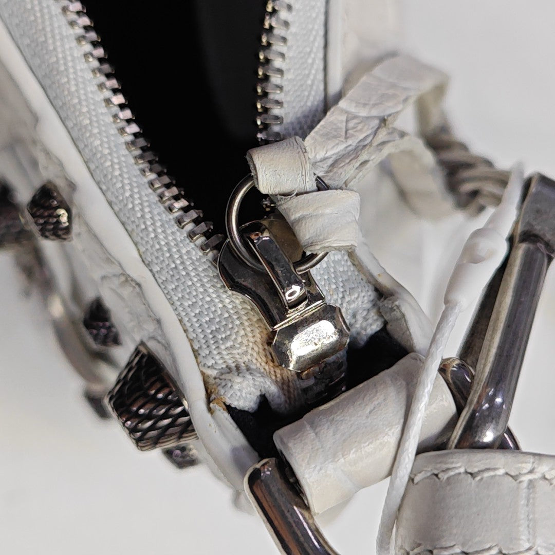 Le Cagole Mini Calfskin White