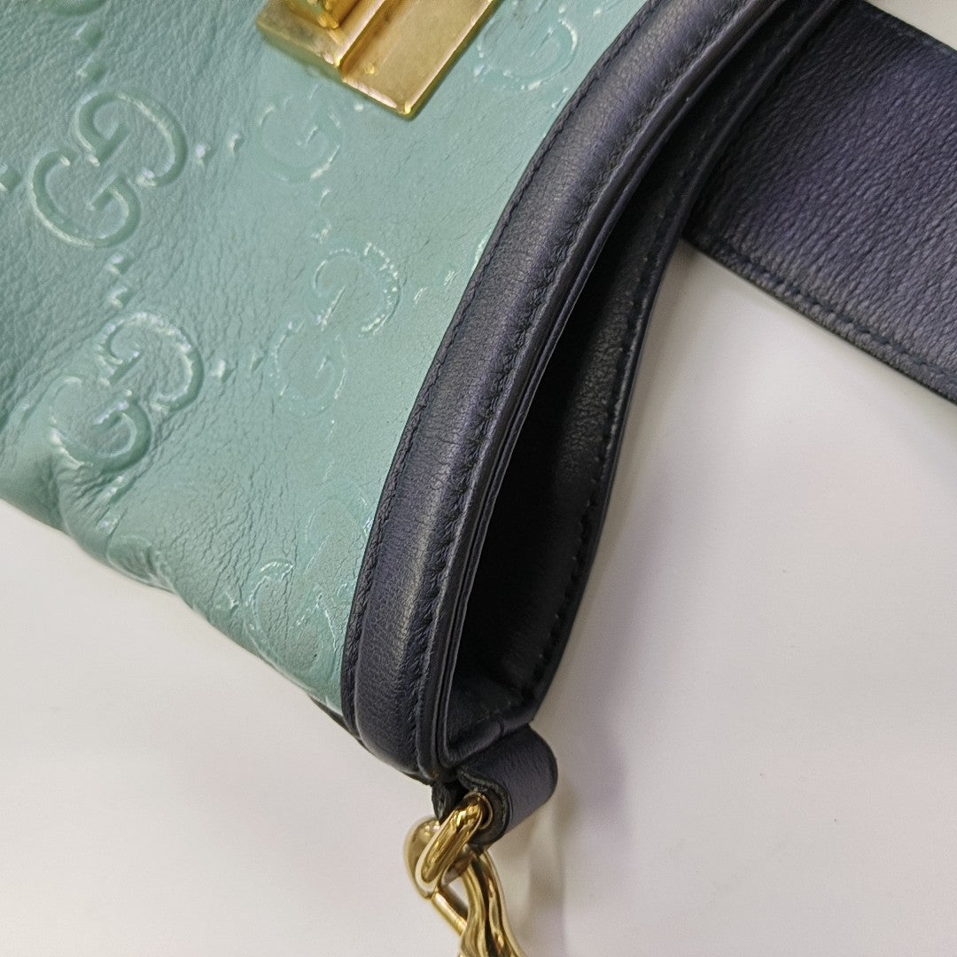 Calfskin Bucket Bag Small Blue