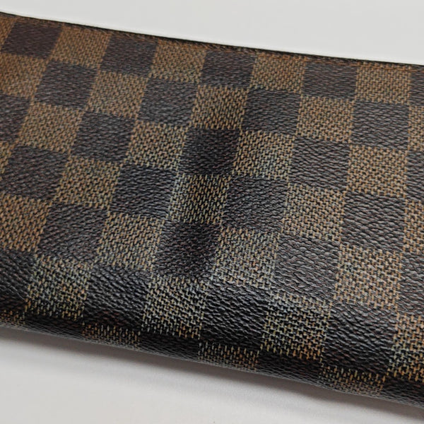 ZIPPY Damier Ebene Coated Canvas Brown Wallet