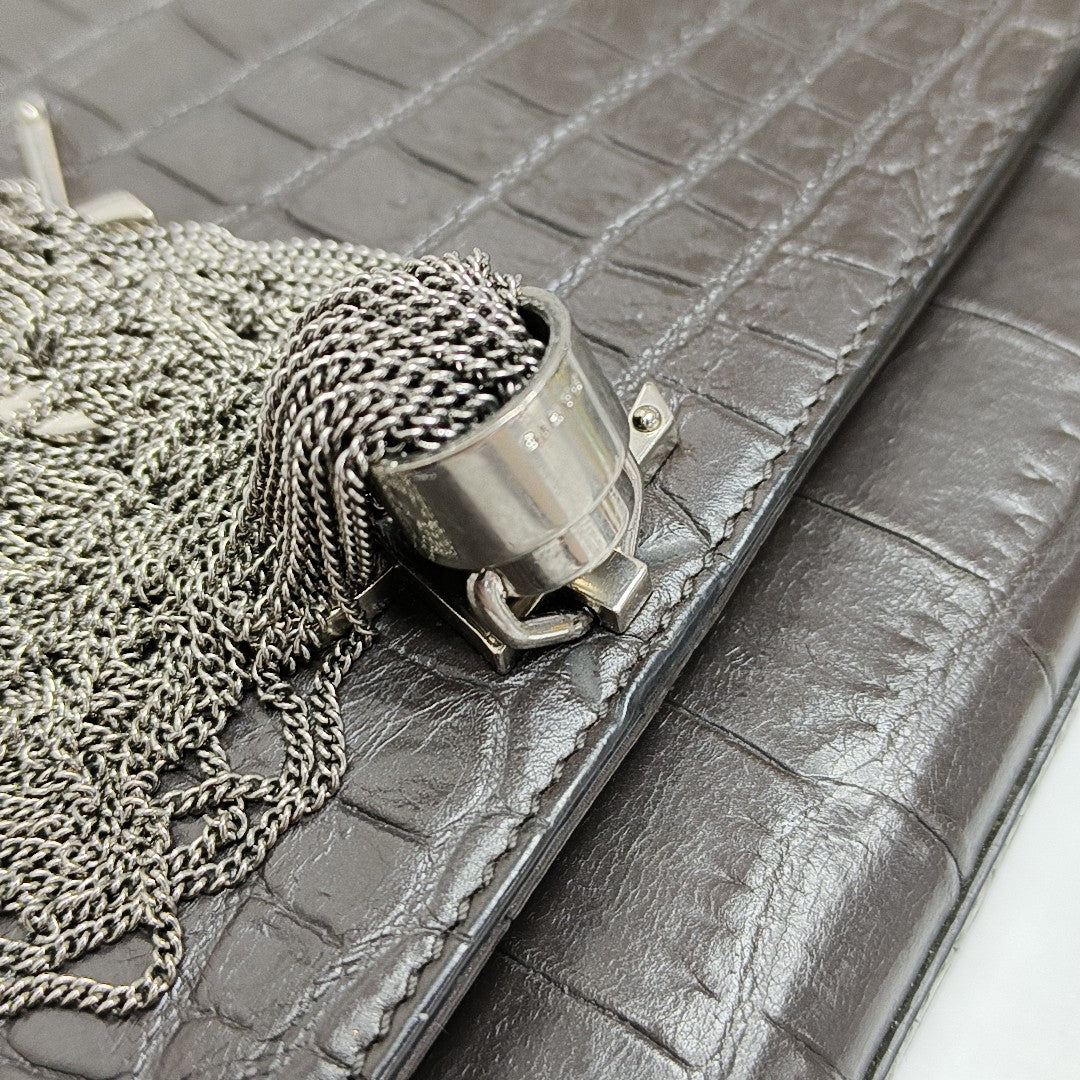 KATE Medium Calfskin Gray