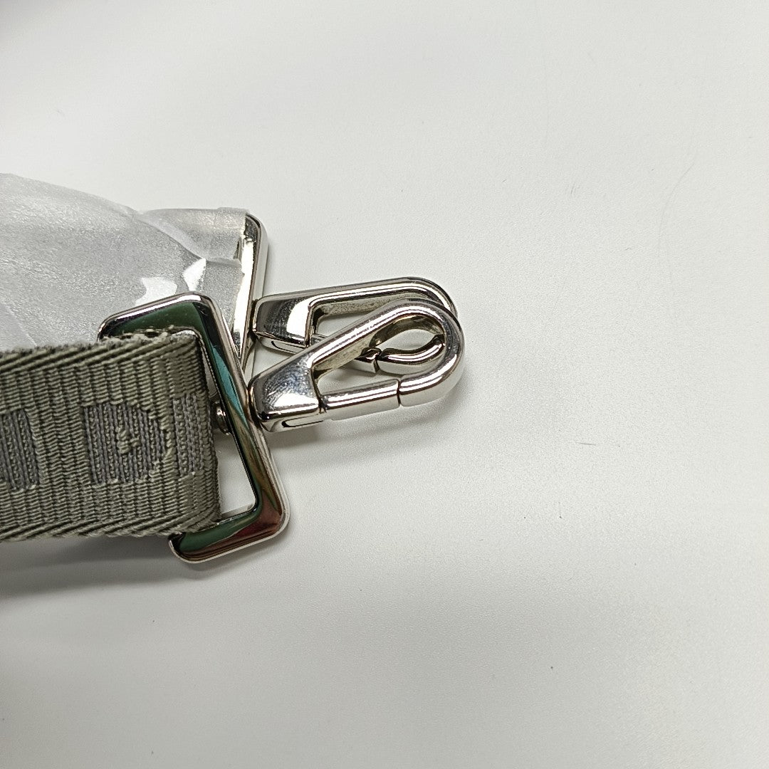 Coated Canvas Shoulder Bag Gray