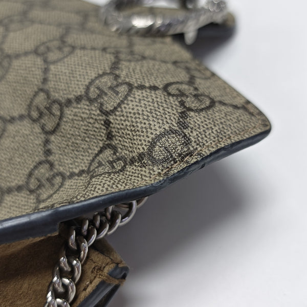 Dionysus Super Mini Monogram Coated Canvas Beige