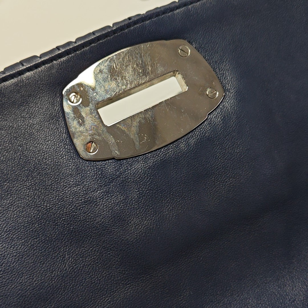 Quilted Lambskin Shoulder Bag Blue