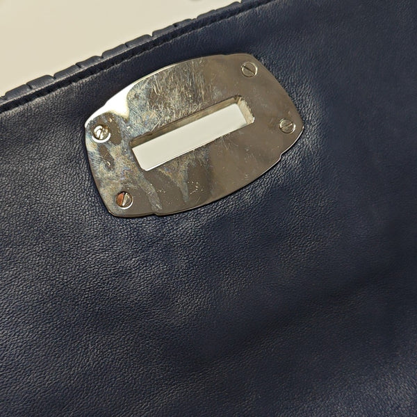 Quilted Lambskin Shoulder Bag Blue