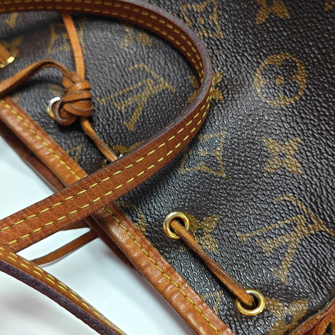 NÉONOÉ Nano Monogram Coated Canvas Brown