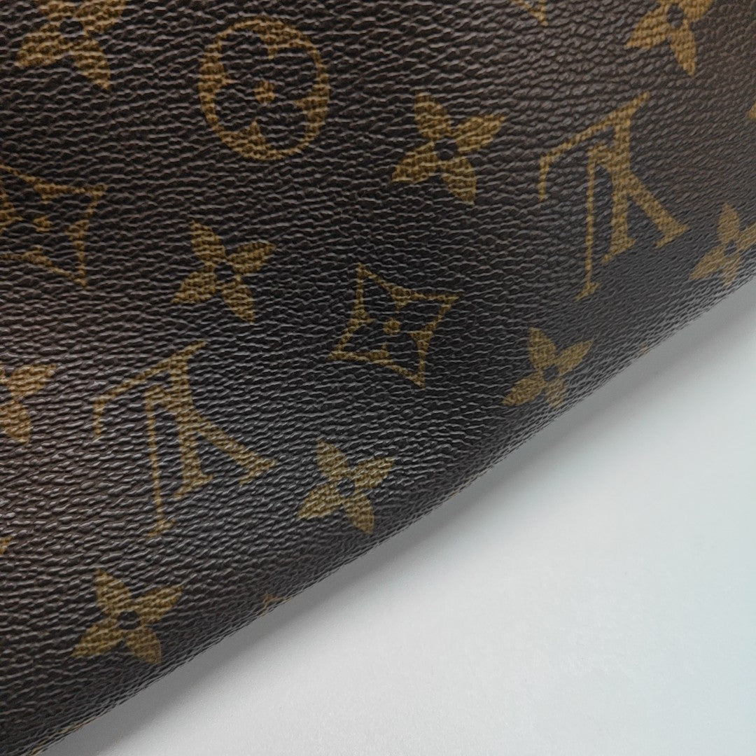 NEVERFULL MM Monogram Coated Canvas Brown