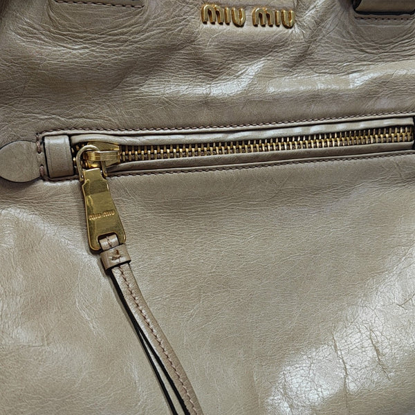 Shoulder Strap Calfskin Beige