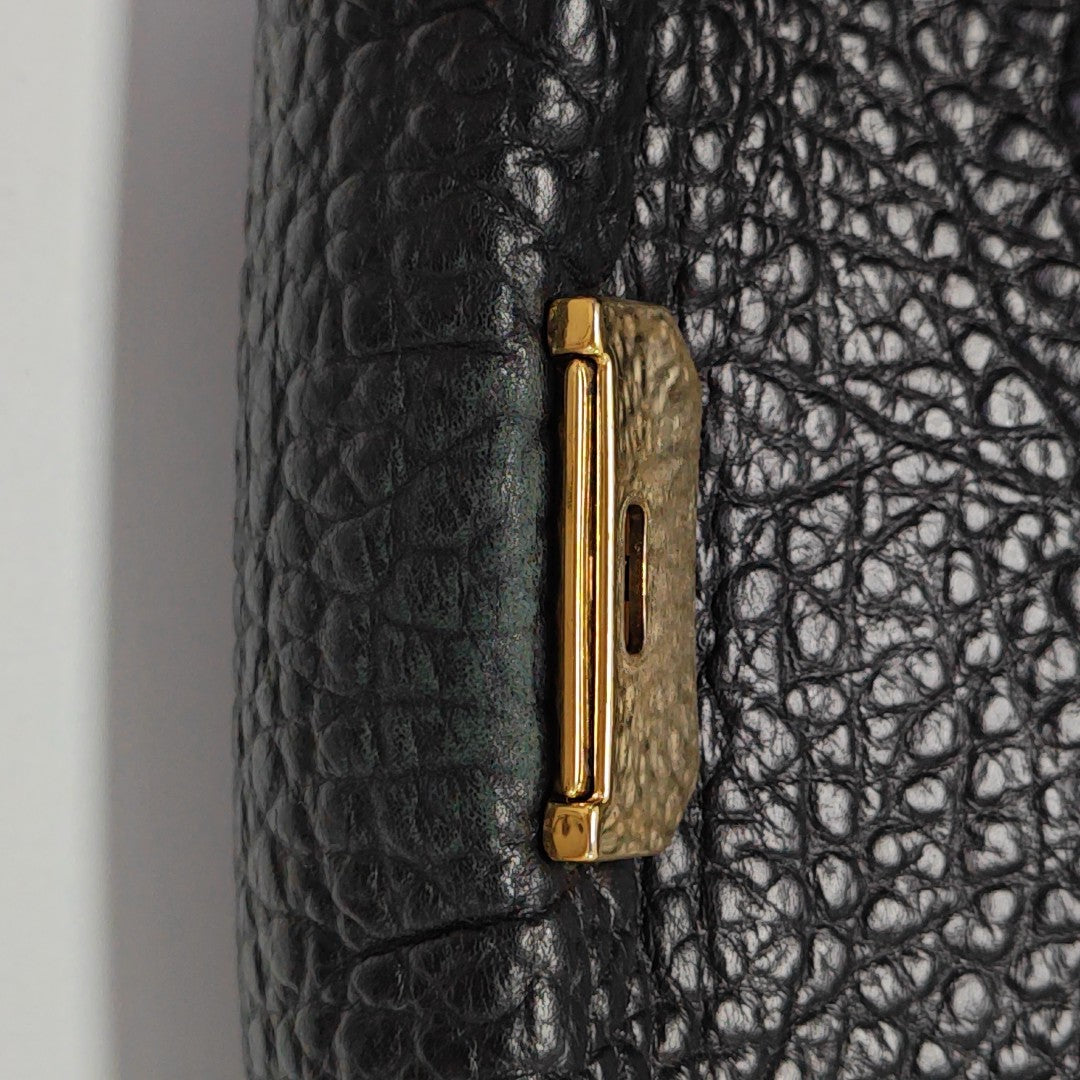 Langley Calfskin Black
