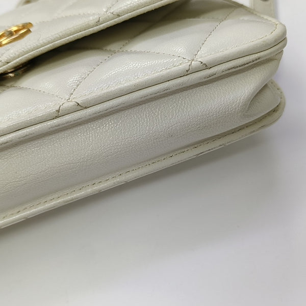 WOC Quilted Lambskin White