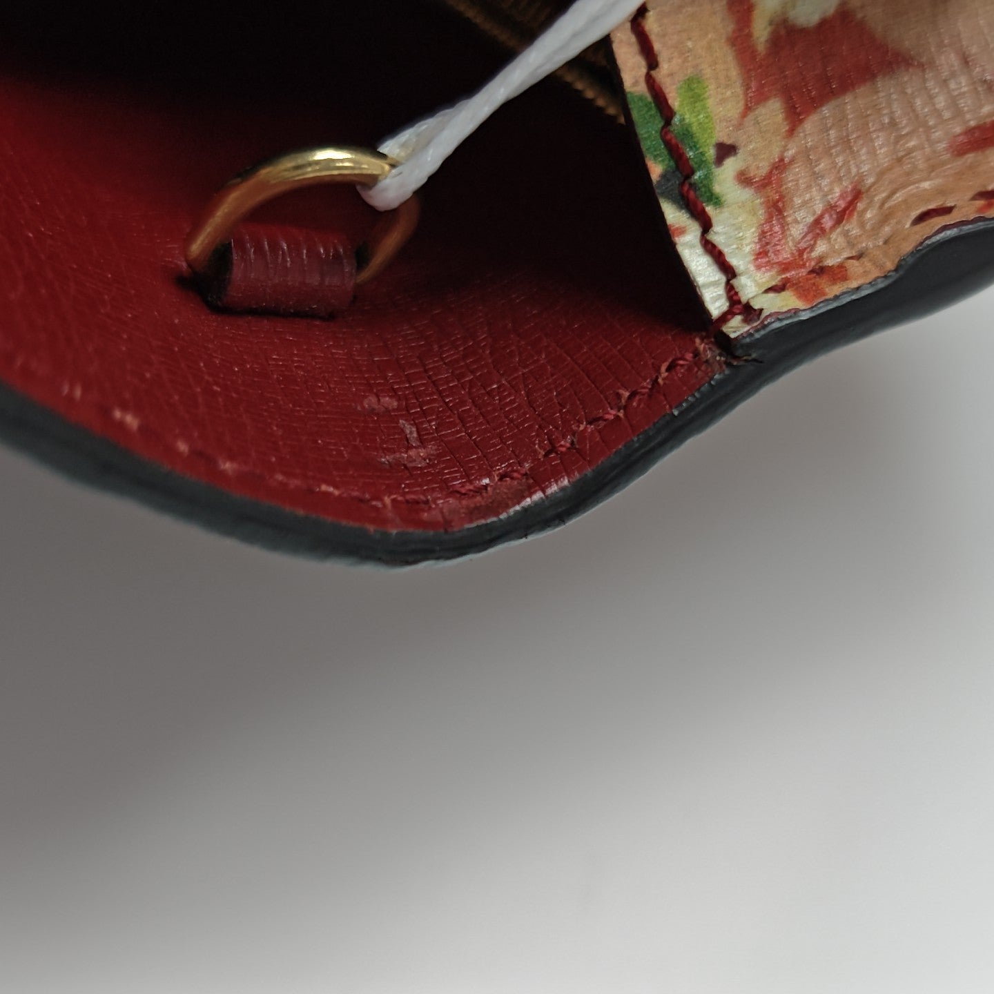 Interlocking G Small Calfskin Red