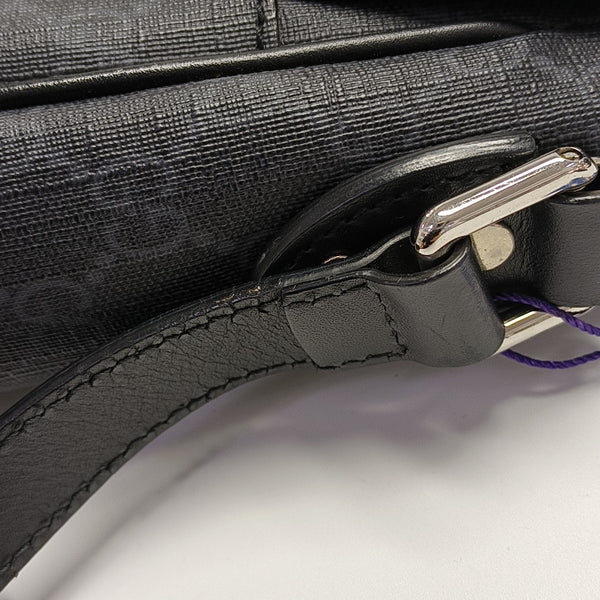 Monogram Coated Canvas Shoulder Bag Black
