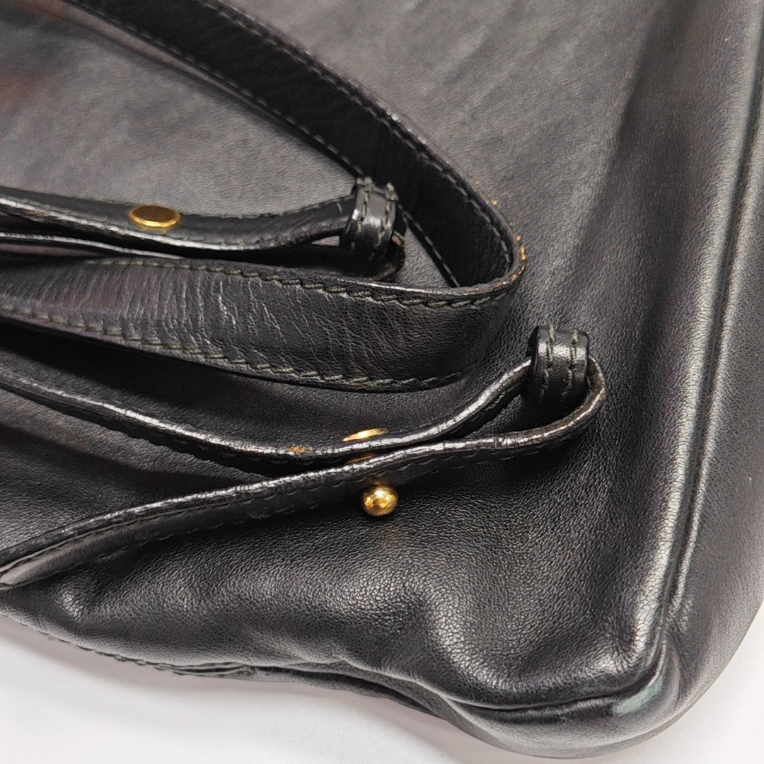 Calfskin Shoulder Bag Black