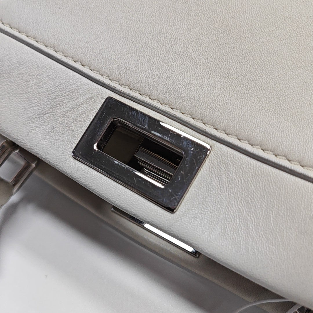 Peekaboo Mini Calfskin White