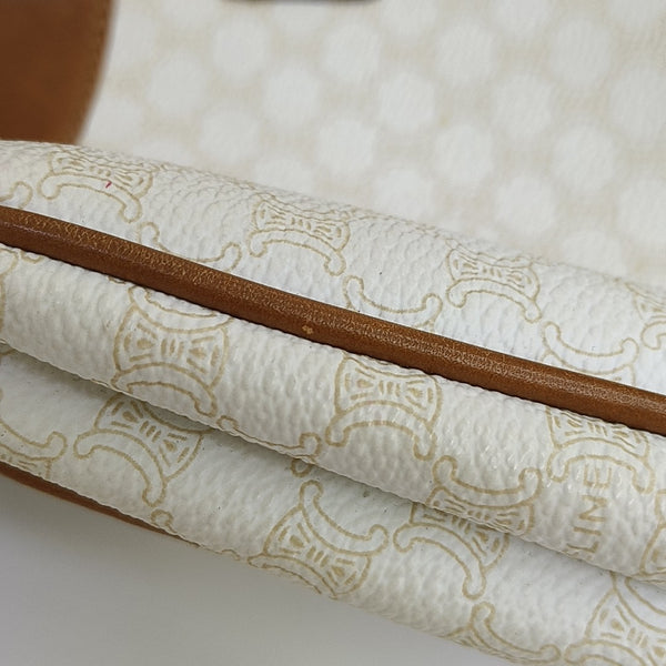Quilted Coated Canvas Shoulder Bag White