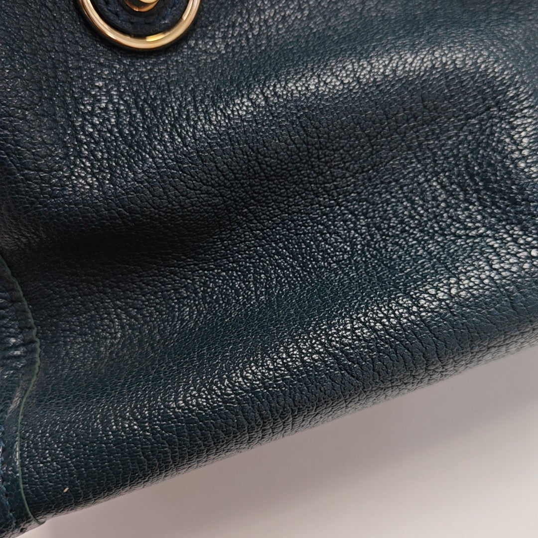 Classic Metallic Edge City Mini Lambskin Blue