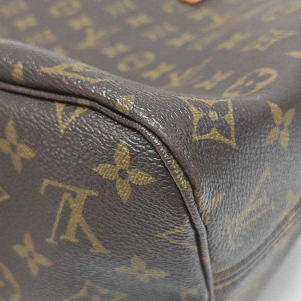 NEVERFULL MM Monogram Coated Canvas Brown