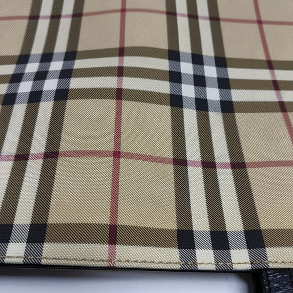 Coated Canvas Top Handle Bag Beige