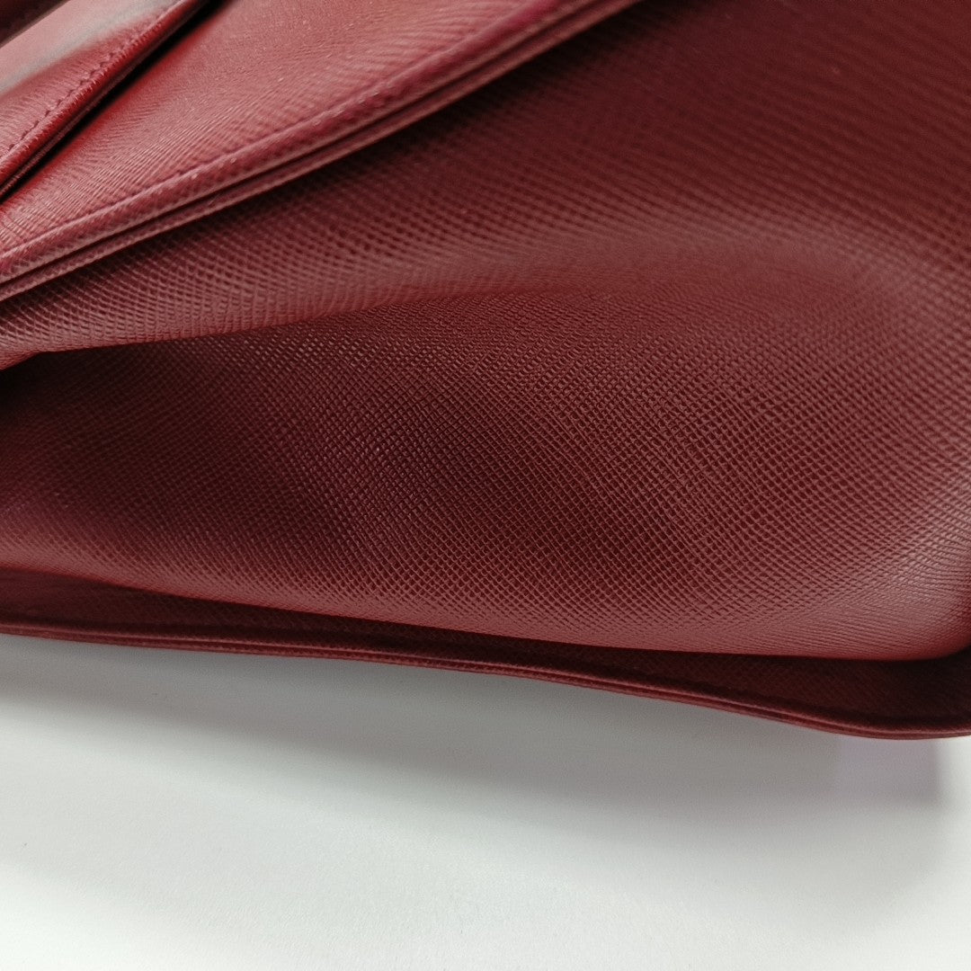 Calfskin Top Handle Bag Red