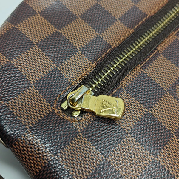 DISTRICT MM Damier Ebene Coated Canvas Brown
