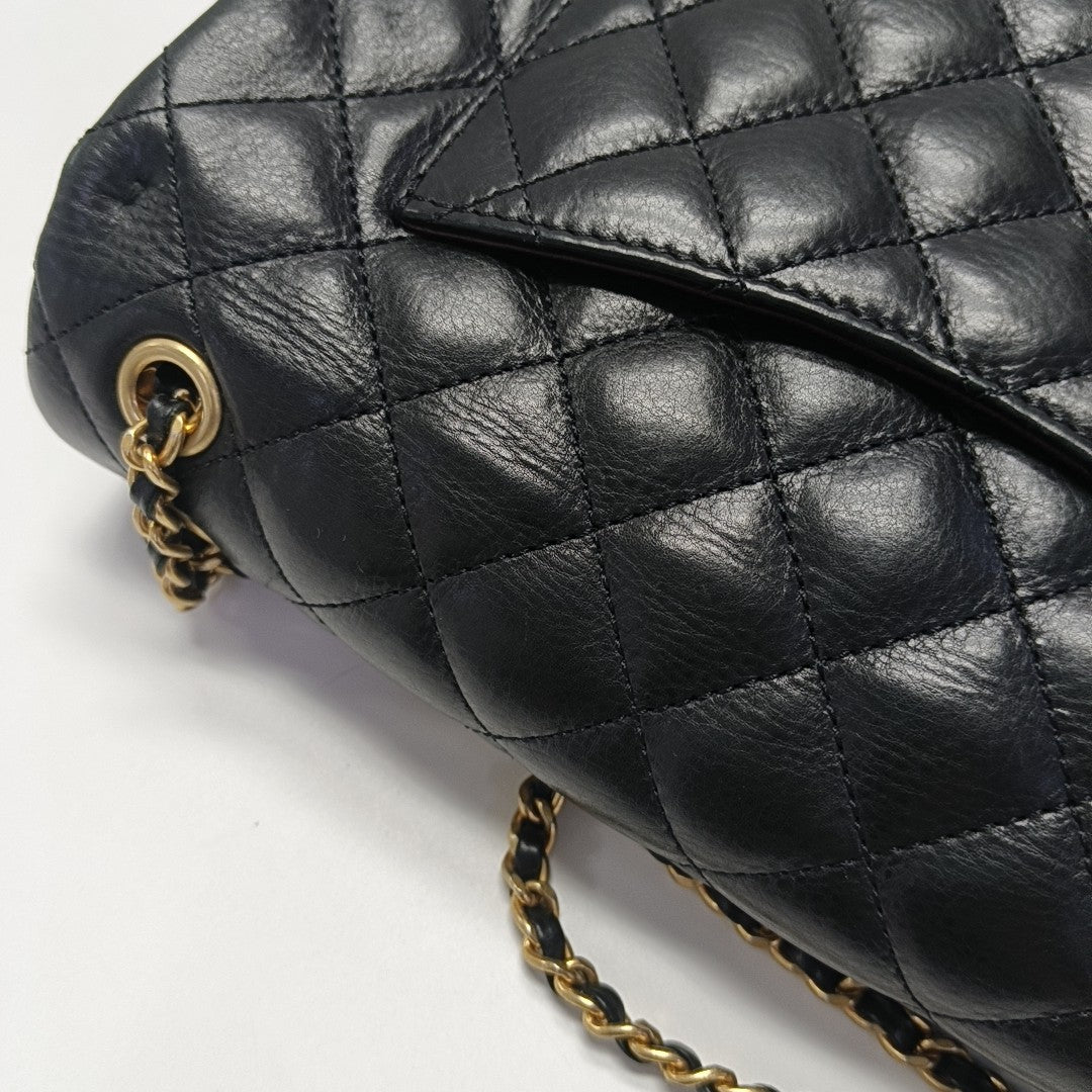 ROCK THE CORNER Medium Quilted Calfskin Black
