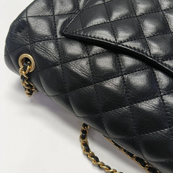 ROCK THE CORNER Medium Quilted Calfskin Black