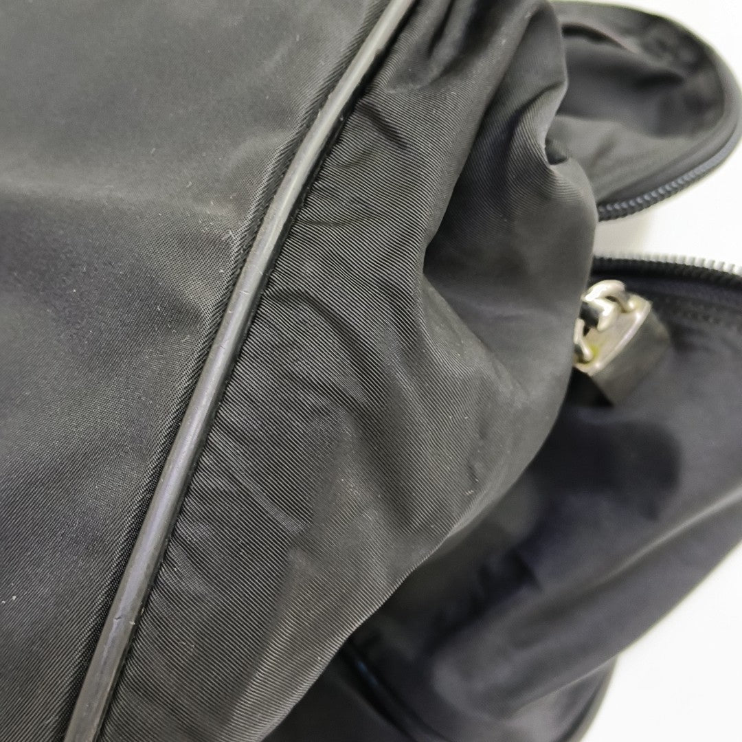 Nylon Top Handle Bag Black