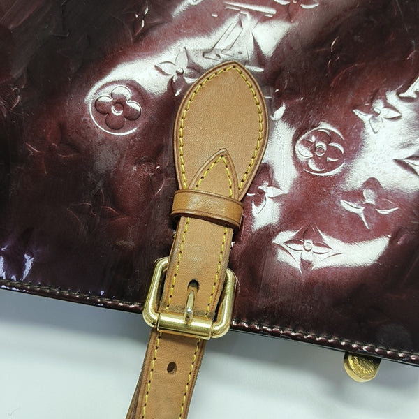BRENTWOOD Monogram Patent Calfskin Red