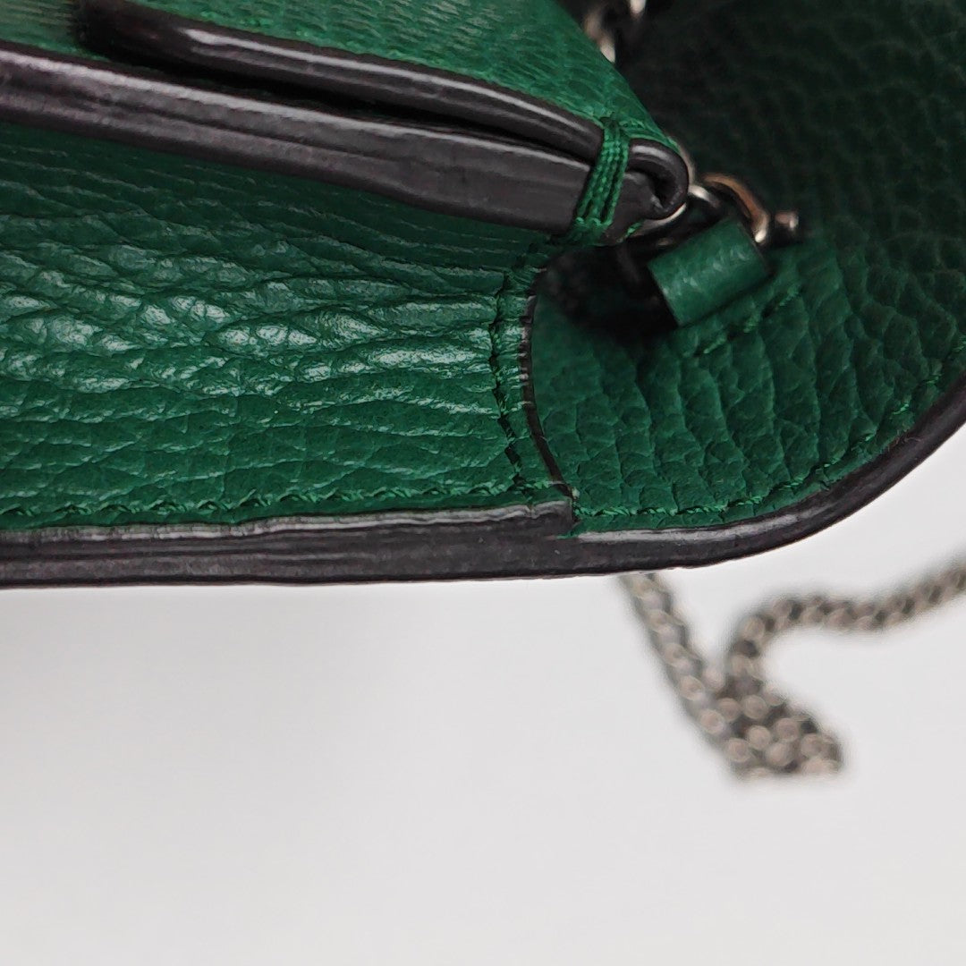 Dionysus Super Mini Calfskin Green