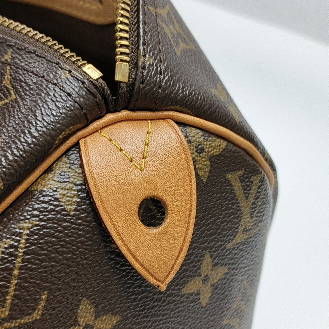SPEEDY 30 Monogram Coated Canvas Brown