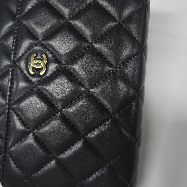 WOC Quilted Lambskin Black