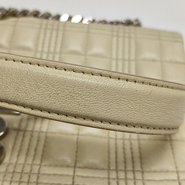 Lola Small Quilted Lambskin White