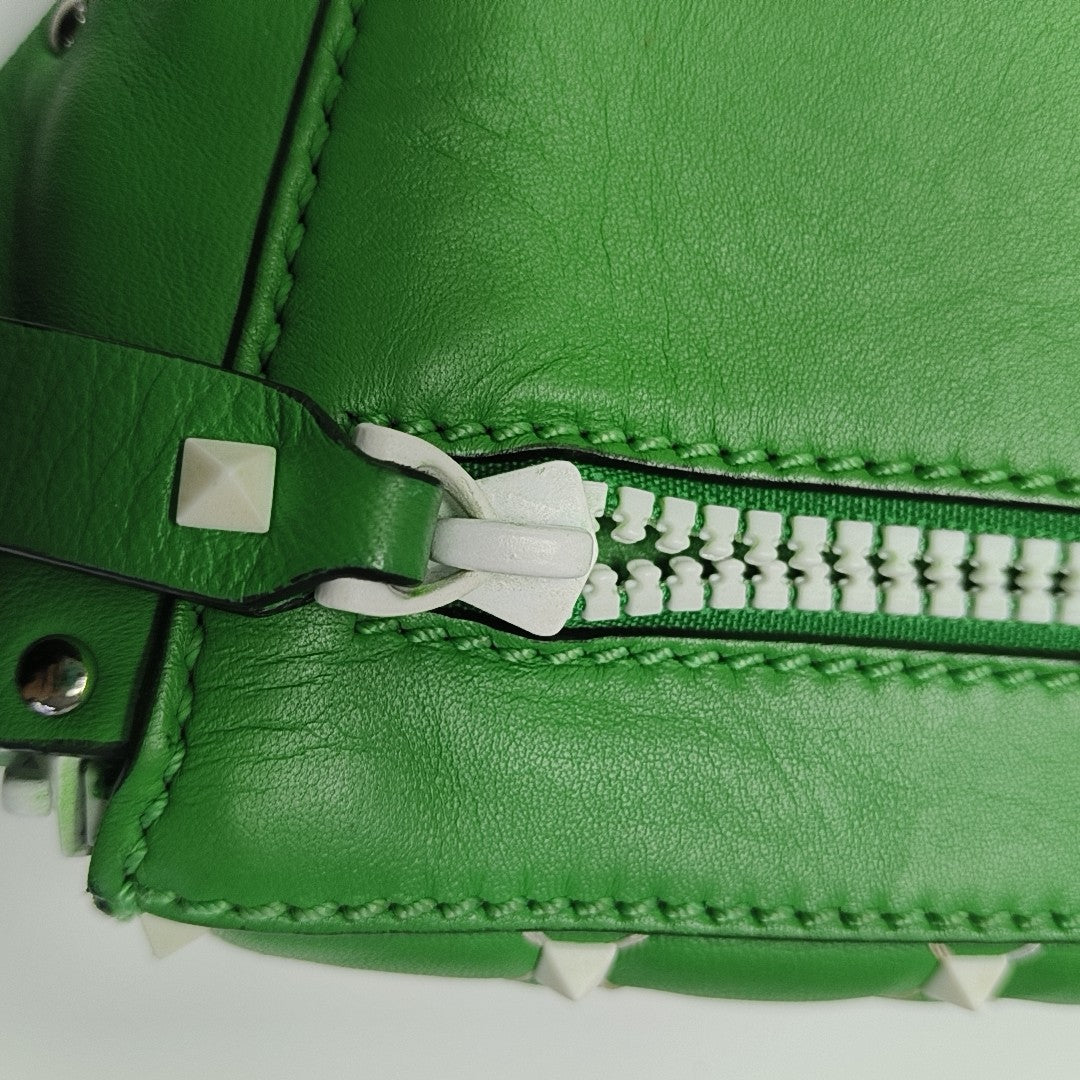 Rockstud Calfskin Green